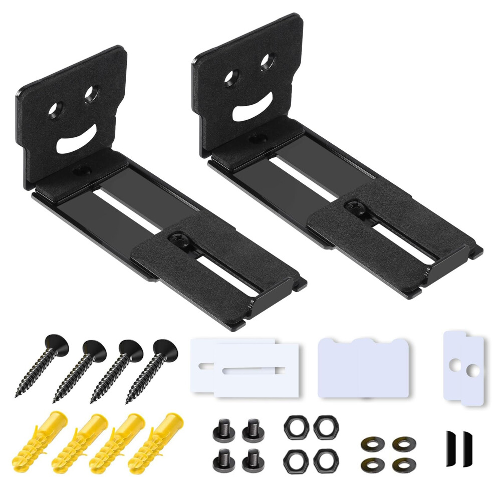 Adjustable Soundbar Slide Track Metal Mounting Bracket For Theater Speakers Systems Home Sliders Wall Mount 9365049257534