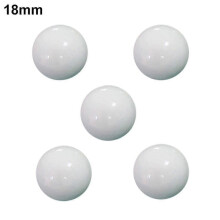 (As show, 20mm) 5pcs Russian Roulette Ball Casino Roulette Game Replacement Ball Acrylic White Ball 12/14/16/18/20/22mm