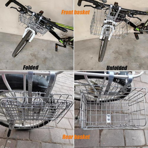 Ευρύχωρο καλάθι ποδηλάτου συμβατότητας, βαριάς κατασκευής με αφαιρούμενο 2