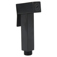 Pulverizador de bidé portátil elegante con acabado negro mate, solución higiénica y de limpieza para el baño, flujo de agua fácil de controlar,
