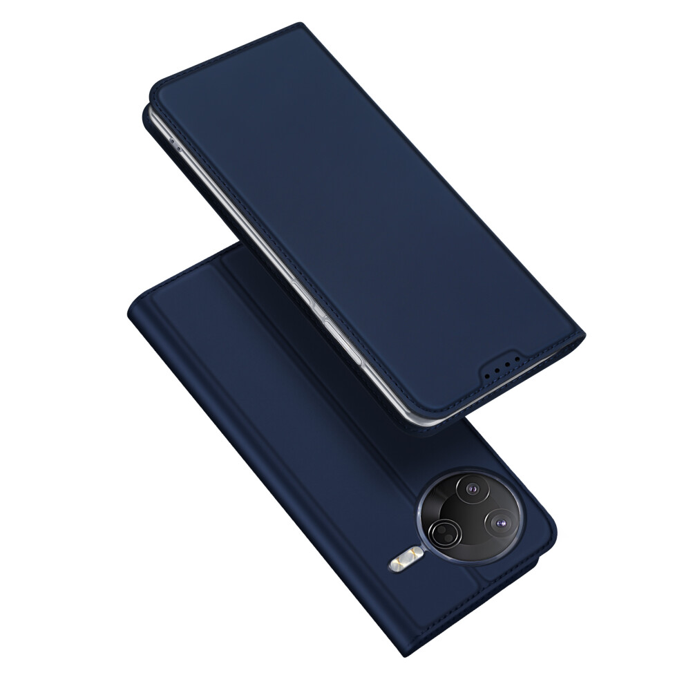 (Blue) For Xiaomi Poco F7 Pro 5G / Xiaomi Redmi K80 5G Case Dux Ducis Skin Pro Series Leather Stand Cover Card Holder Blue 6914283532094