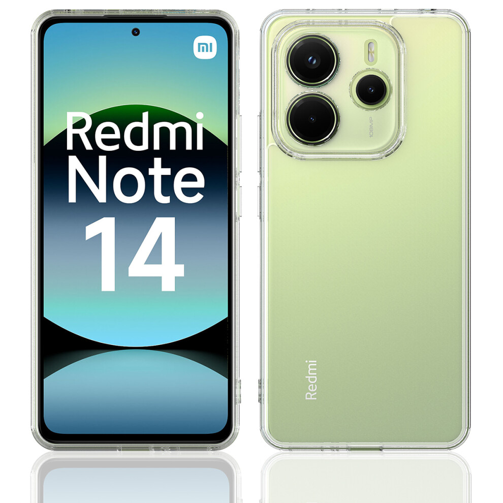 (Clear) For Xiaomi Redmi Note 14 4G (164.84Mm) Clear Phone Case Tpu+Acrylic Shockproof Phone Back Cover 6914281181164