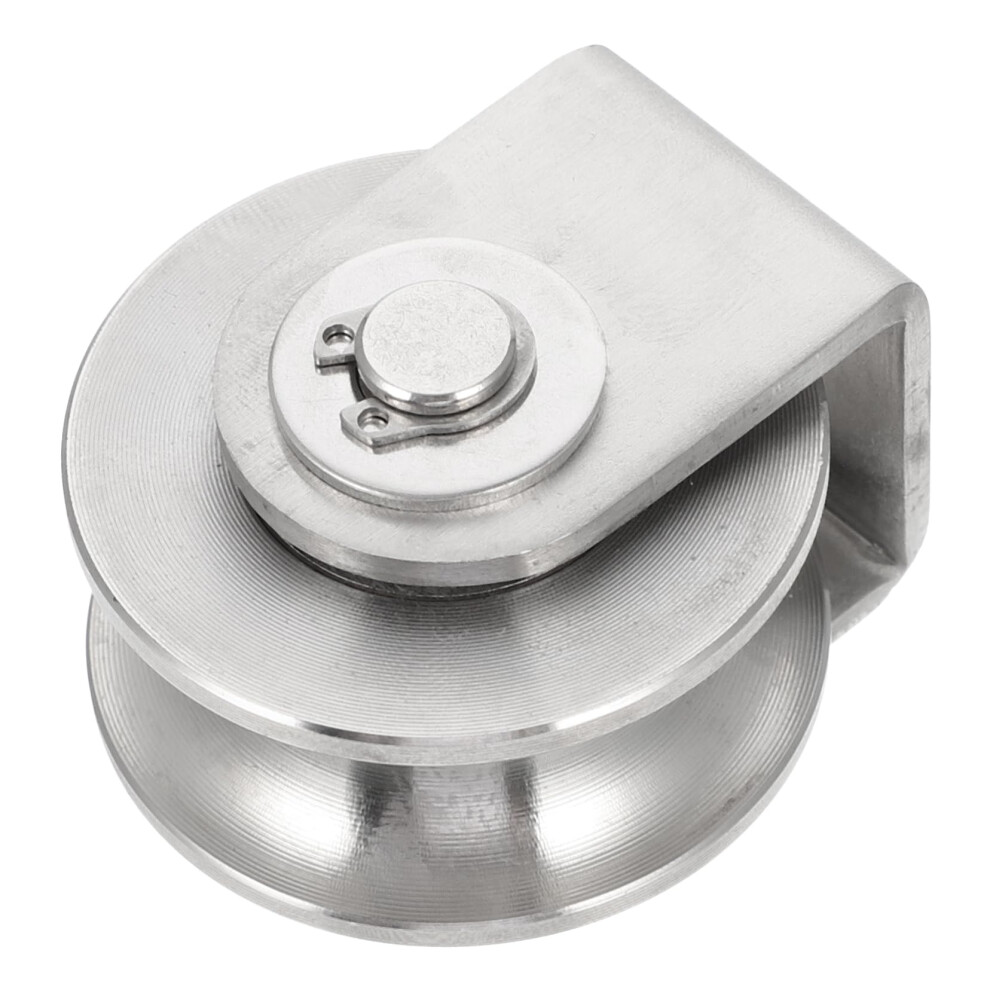 Steel U Groove Pulley Swivel For Lifting Towing Stainless Steel Load Capacity Fitness Equipment Boats 9365049258210