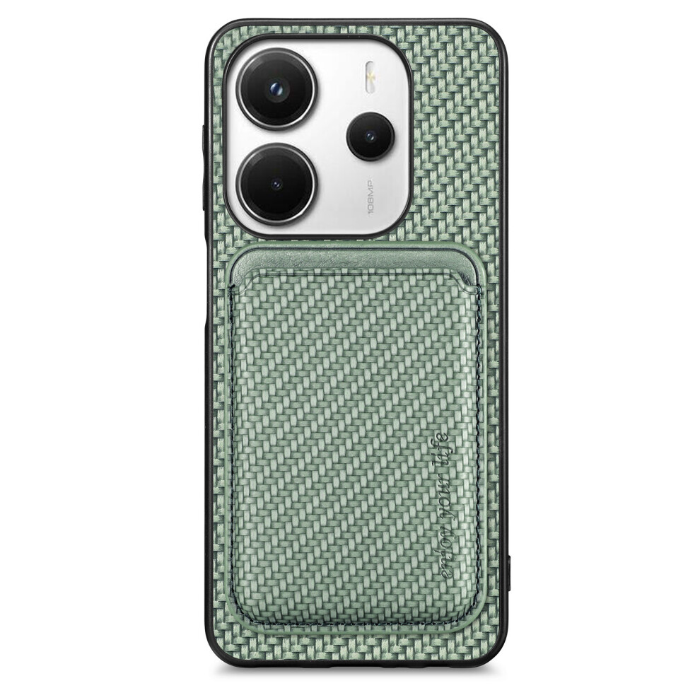 (Green) For Xiaomi Redmi Note 14 4G (163.25Mm) Case Magnetic Detachable Card Holder Phone Back Cover Green 6914287617674