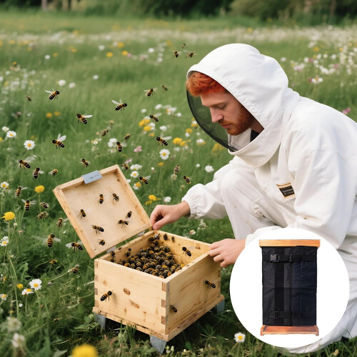 Bee Hive Winter Wrap Waterproof Insulation Cover, Adjustable Cold Weather Protection, 2 Pack 1