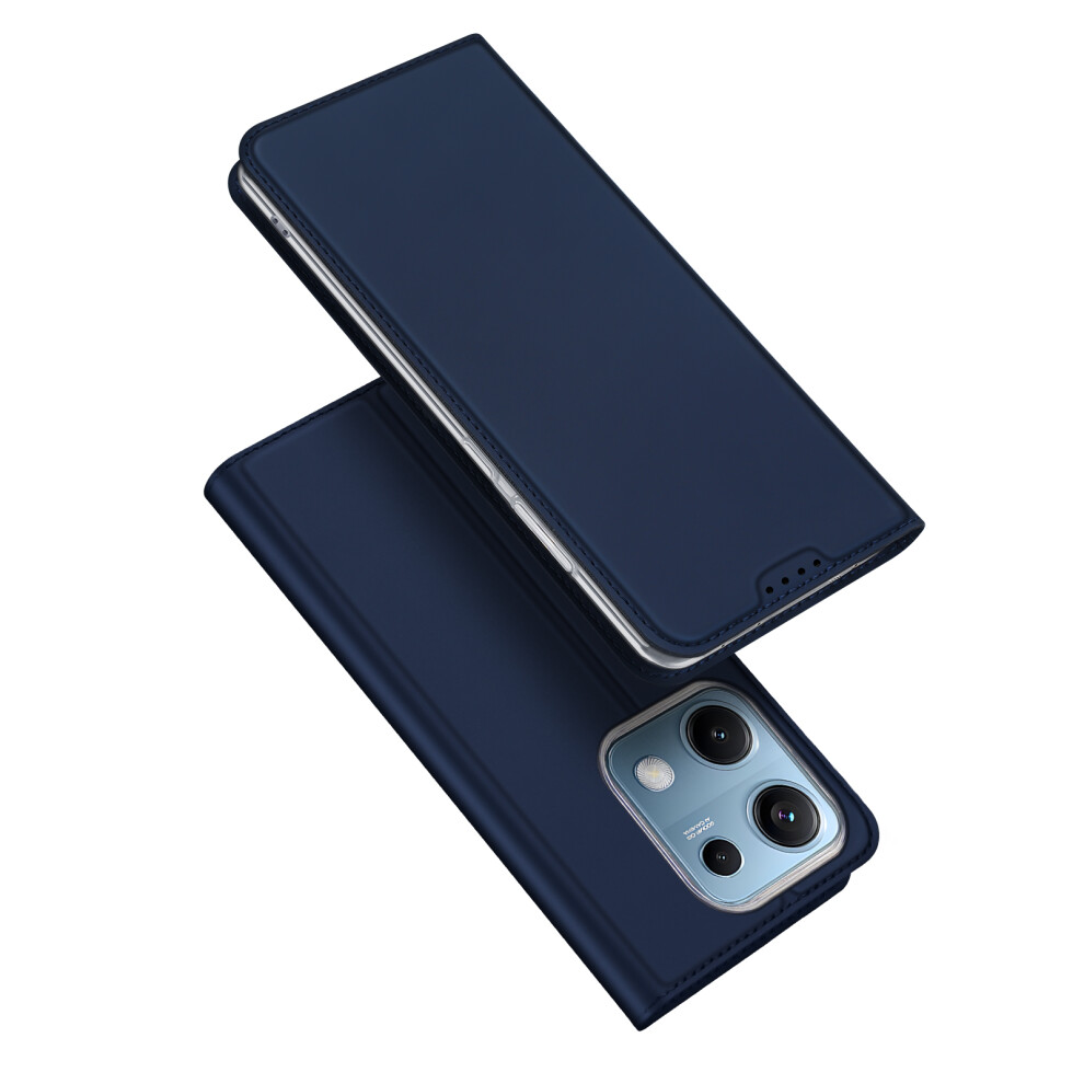 (Blue) For Xiaomi Redmi Note 14S 4G Case Dux Ducis Skin Pro Series Leather Cover Card Holder Blue 6914283307739