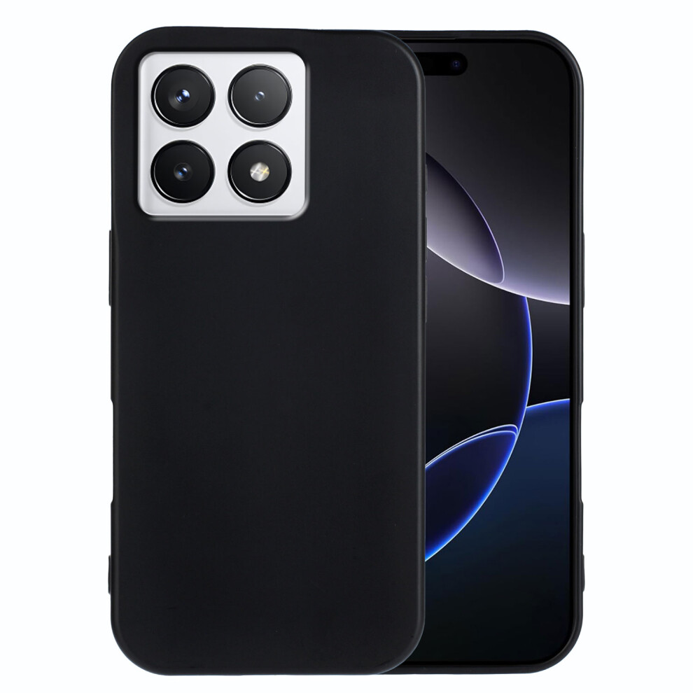 (Black) For Xiaomi 14T Tpu Case Soft Matte Anti-Fingerprint Phone Back Cover Black 6914286438683