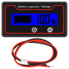 Batteriespannungsmesser, Mehrzweck-Spannungsmesser mit LCD-Anzeige, geringer Stromverbrauch für Notfallgeräte und Messinstrumente
