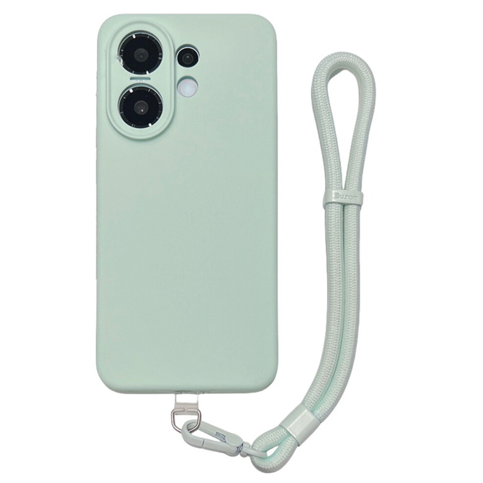 (Light ) For Vivo S30 5G Case Precise Cutouts Liquid Silicone + Pc Phone Cover With Wrist Strap Green 6914286657459