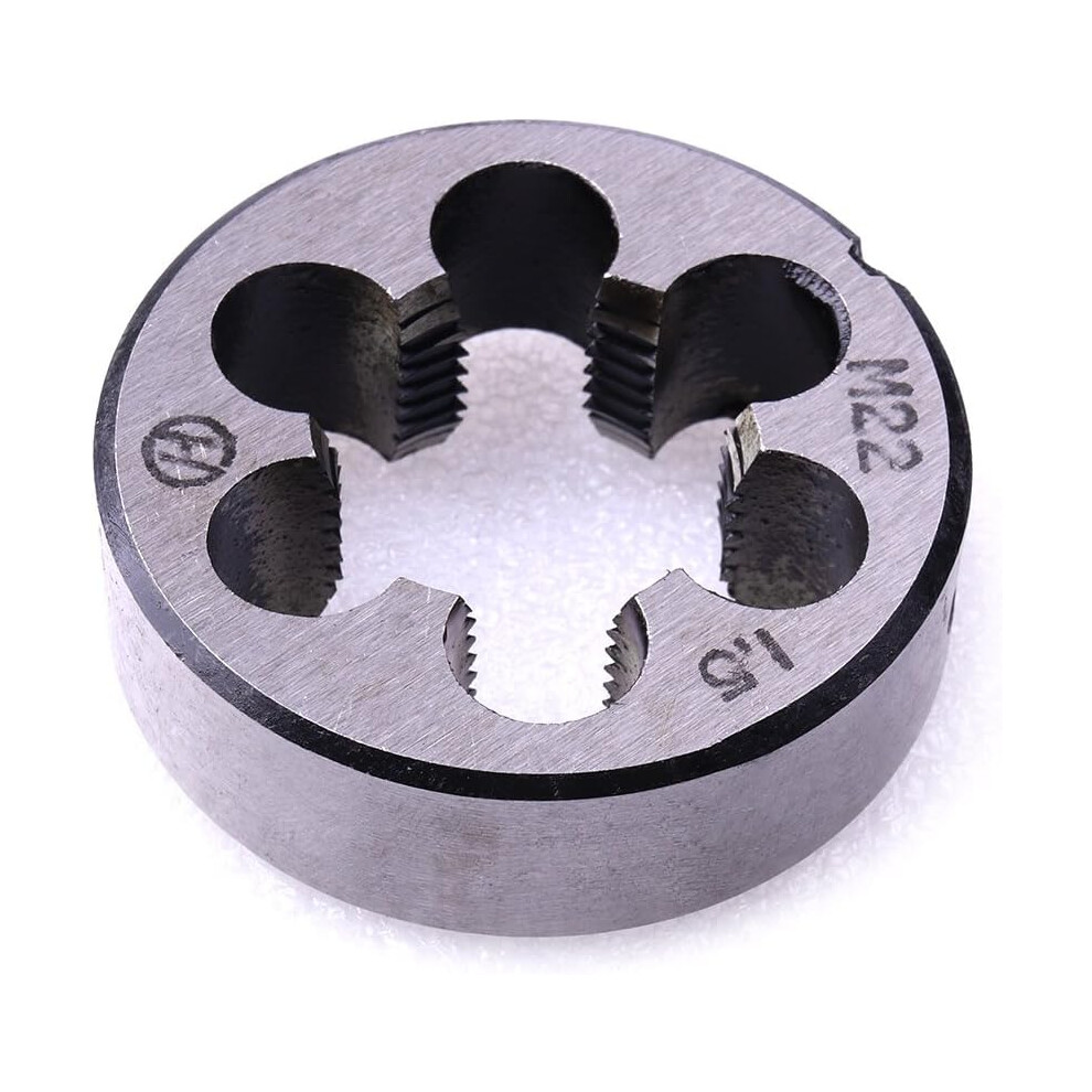 Precision Metric Thread Die, M22 X 1.5Mm, Premium Hss Alloy Steel, Ideal For External Thread Repair And Creation 9198585116788