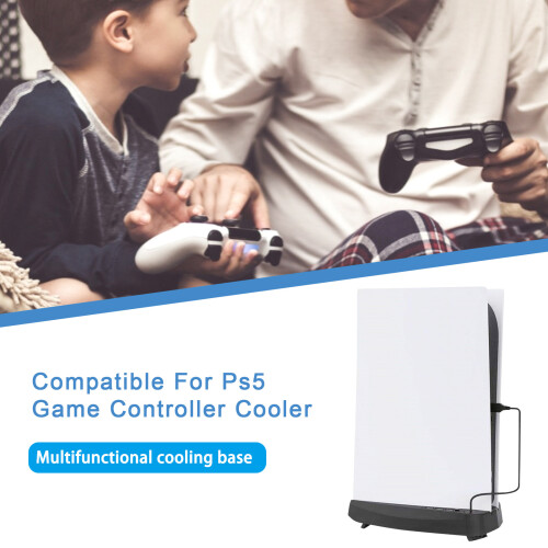 Support de refroidissement PS5, compatible avec toutes les versions de la console, doté de deux ventilateurs et d'une conception verticale compacte. 1