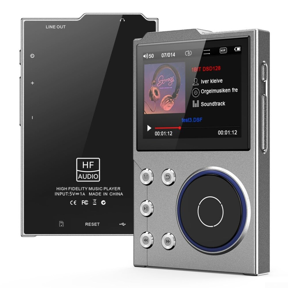 Hifi Music Player Dsd256 Lossless Audio, Definition Portable Hires Player With Tf Card Expansion 16Gb 9119770979292