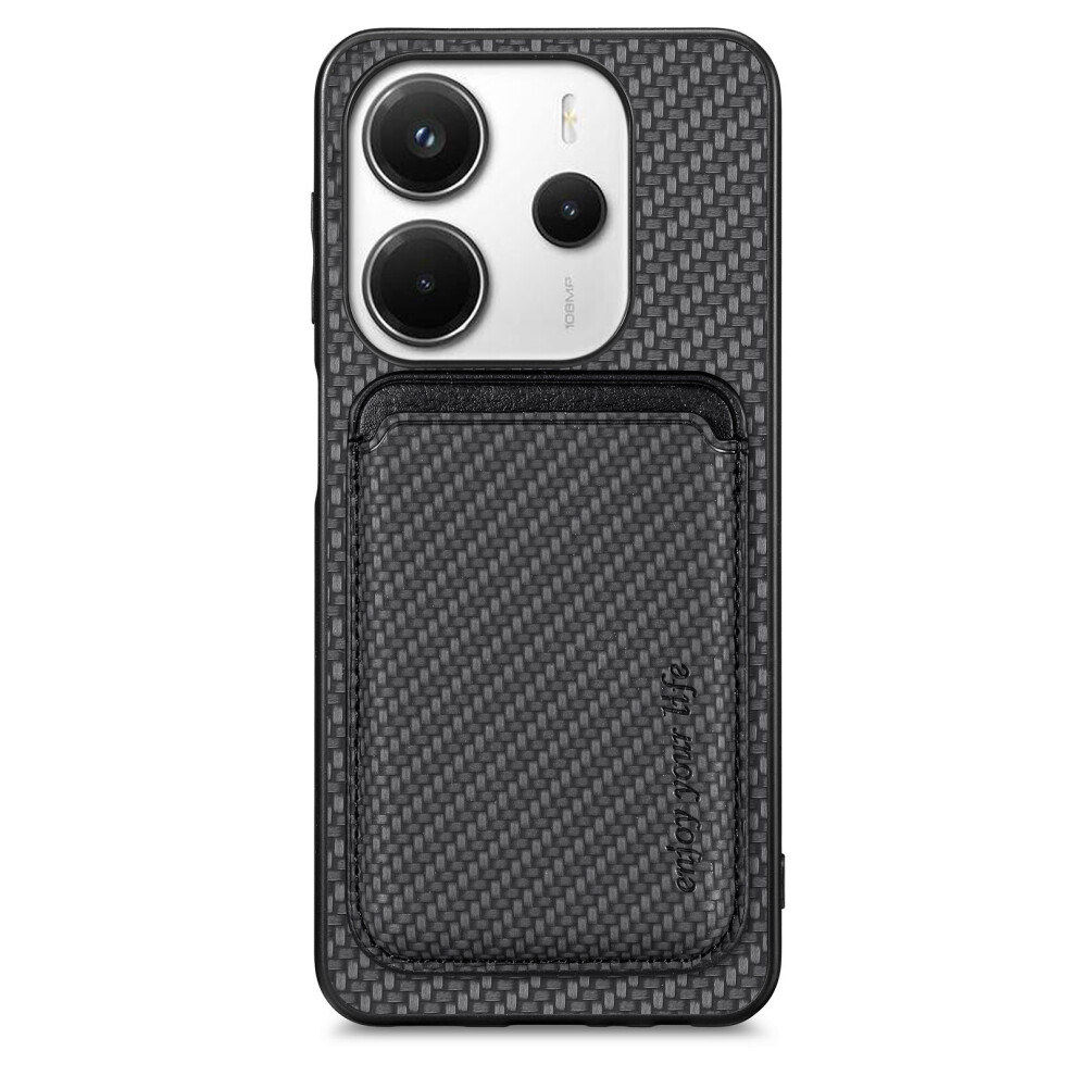 (Black) For Xiaomi Redmi Note 14 4G (163.25Mm) Case Magnetic Detachable Card Holder Phone Back Cover Black 6914281737569