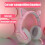 Ακουστικά Virtual7.1 Surround Sound, Ακουστικά Cat Ear, Bluetooth 5.0RGB, Φωτισμός, Ανασυρόμενο 5