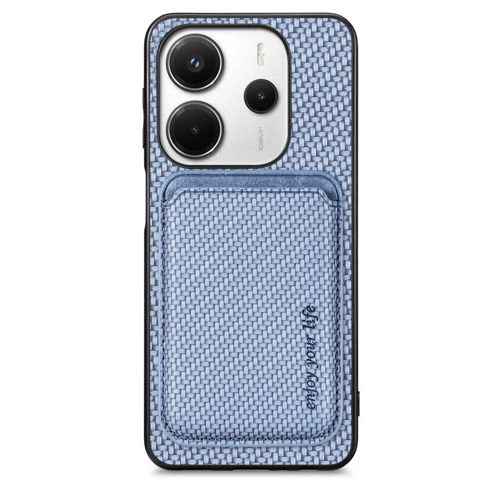 (Blue) For Xiaomi Redmi Note 14 4G (163.25Mm) Case Magnetic Detachable Card Holder Phone Back Cover Blue 6914284532680