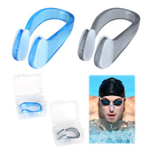Swimming Nose Clips for Adults, 2-Pack Silicone Nose Clips with Storage Box for Swimming Pool Use, Unisex Design