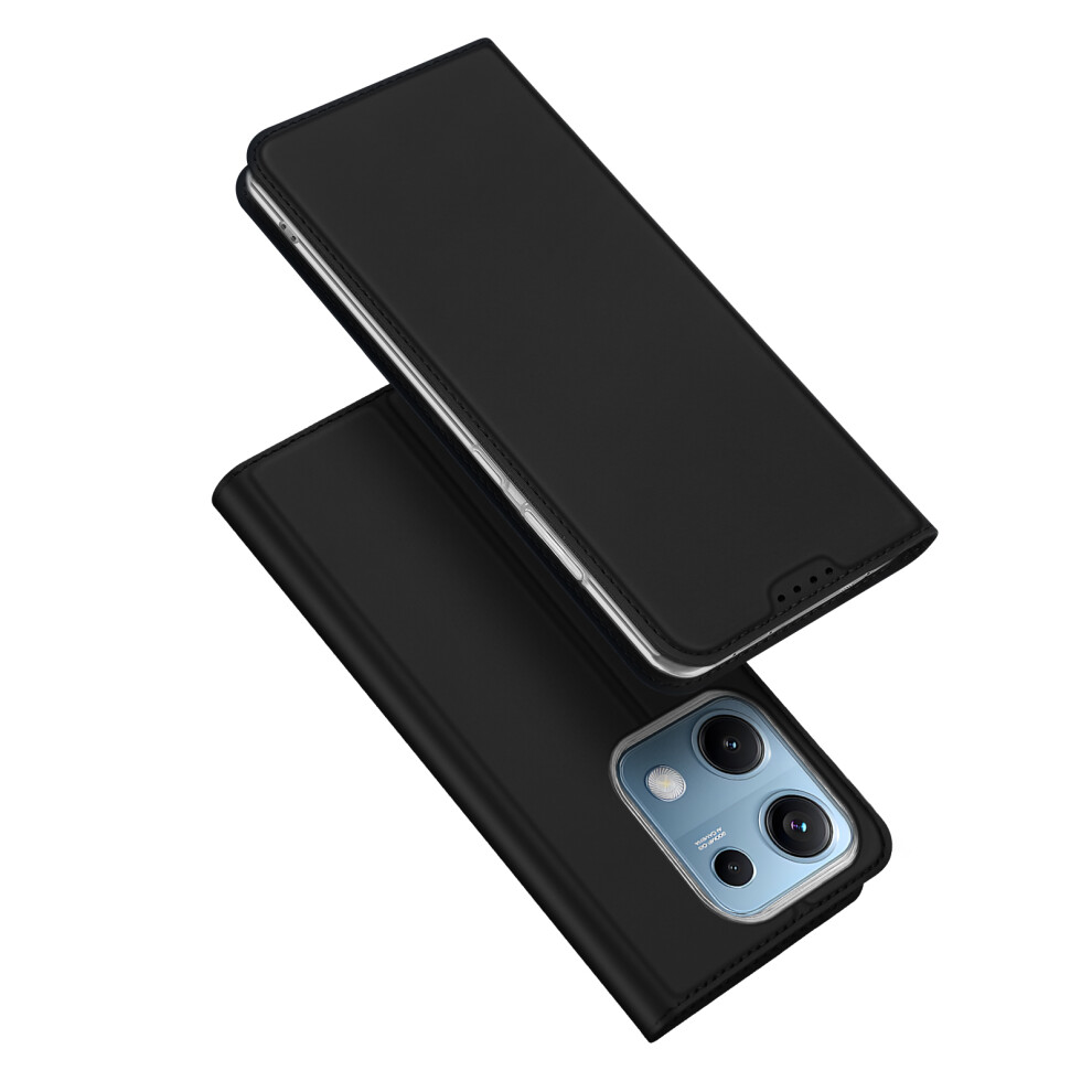 (Black) For Xiaomi Redmi Note 14S 4G Case Dux Ducis Skin Pro Series Leather Cover Card Holder Black 6914288385824