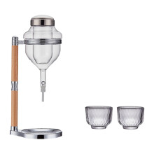 Japanese Cold Sake Glass Decanter Sake Pot Dispenser Multipurpose Cold Sake Server With Sake Cups Silver