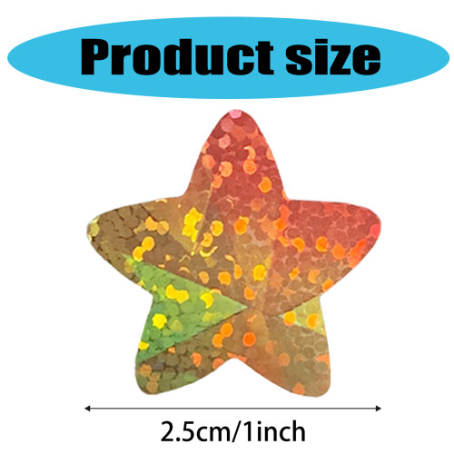 500Pcs Star Sticker 25mm Five Pointed Star Sticker Wrapping 2