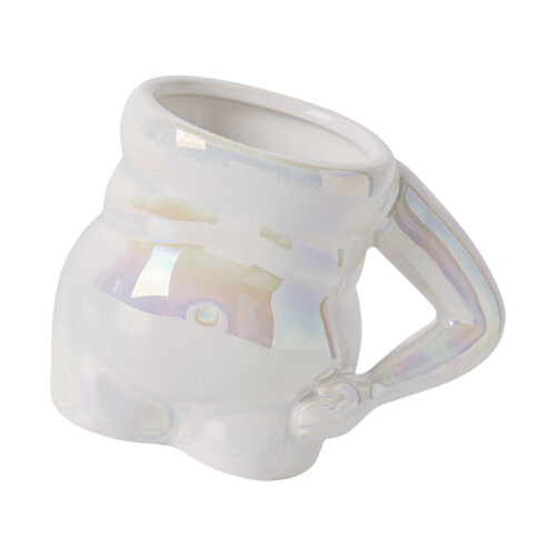 Unique Belly Mug Practical Drinkwares for Coffee Teas-Pearl