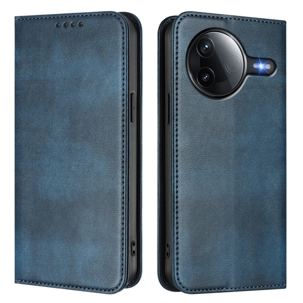 (Blue) For Xiaomi Redmi K80 Pro 5G / Xiaomi Poco F7 Ultra 5G / Xiaomi Poco F7 Pro 5G / Xiaomi Redmi K80 5G Wallet Cases Retro Texture Rf Blue 6914284205034