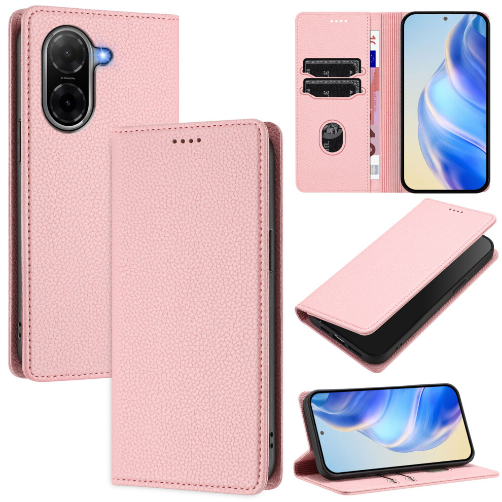 (Pink) For Xiaomi Poco C71 4G / Redmi A5 4G (171.7Mm) Wallet Case Rfid Blocking Litchi Texture Leather Mobile Cover Pink 6914286885647
