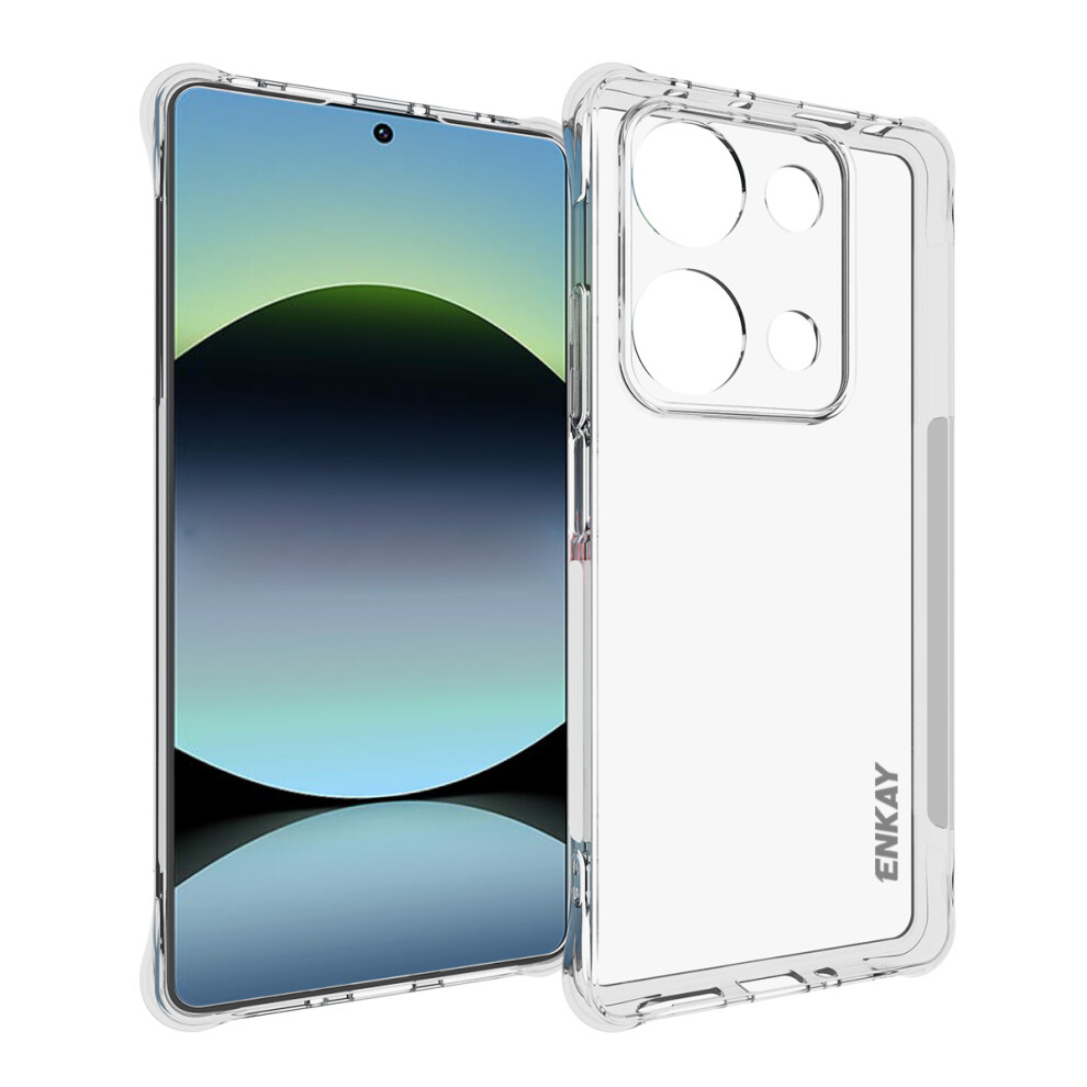 (Transparent) For Xiaomi Redmi Note 14S 4G Clear Phone Case Enkay Hat Prince Shockproof Anti-Slip Tpu Cover 6914283144983