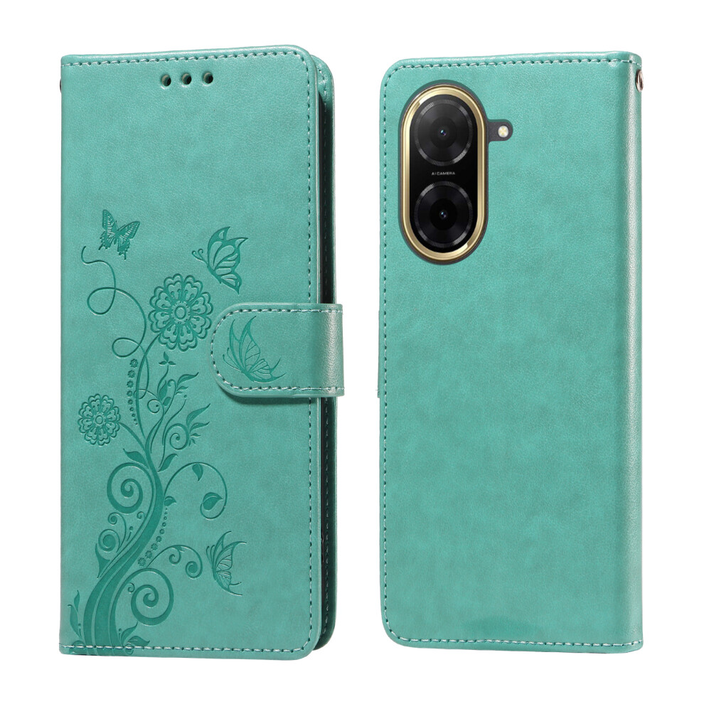 (Green) For Xiaomi Redmi A5 Nfc (Eu) (173.45Mm) Leather Case Butterfly Floral Imprint Wallet Stand Cover Green 6914282369400