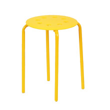 Ergonomisch gestaltete, stapelbare Hocker, tragbare Stapelstühle mit atmungsaktiver Sitzfläche aus 8-Loch-Stahlrohr, leichte Hocker mit robuster