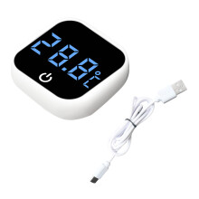 Rechargeable Aquariums Thermometers Digital for Turtles-White