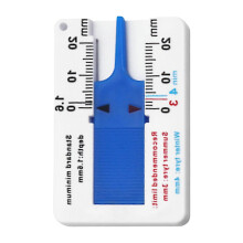 Tyre Depth Gauge Portable Easy Reading Tread Depth Gauge Blue Adjustable Measurement Tool