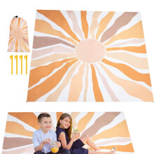 Beach Blanket 210 X 200 Cm Waterproof AntiRare Lightweight Folding Blanket For Camping Hiking Beach Park Lake