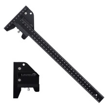 Vernier Caliper and T Type Angle Ruler 280mm Black, Multifunction Aluminum Alloy Woodworking Tool