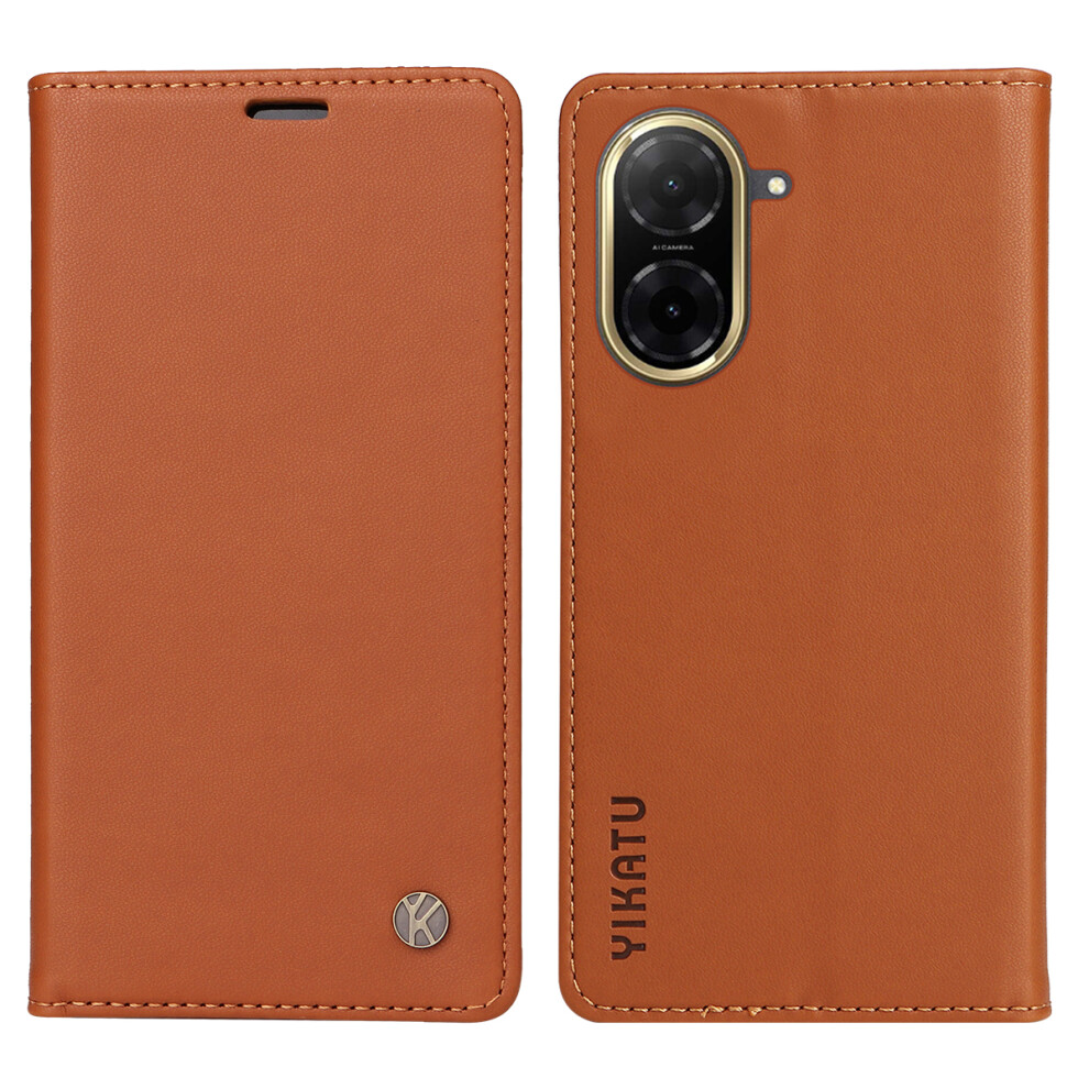 (Brown) For Xiaomi Redmi A5 Nfc (Eu) (173.45Mm) Phone Cases Yikatu Magnetic Closure Pu Leather Mobile Cover Brown 6914283058907