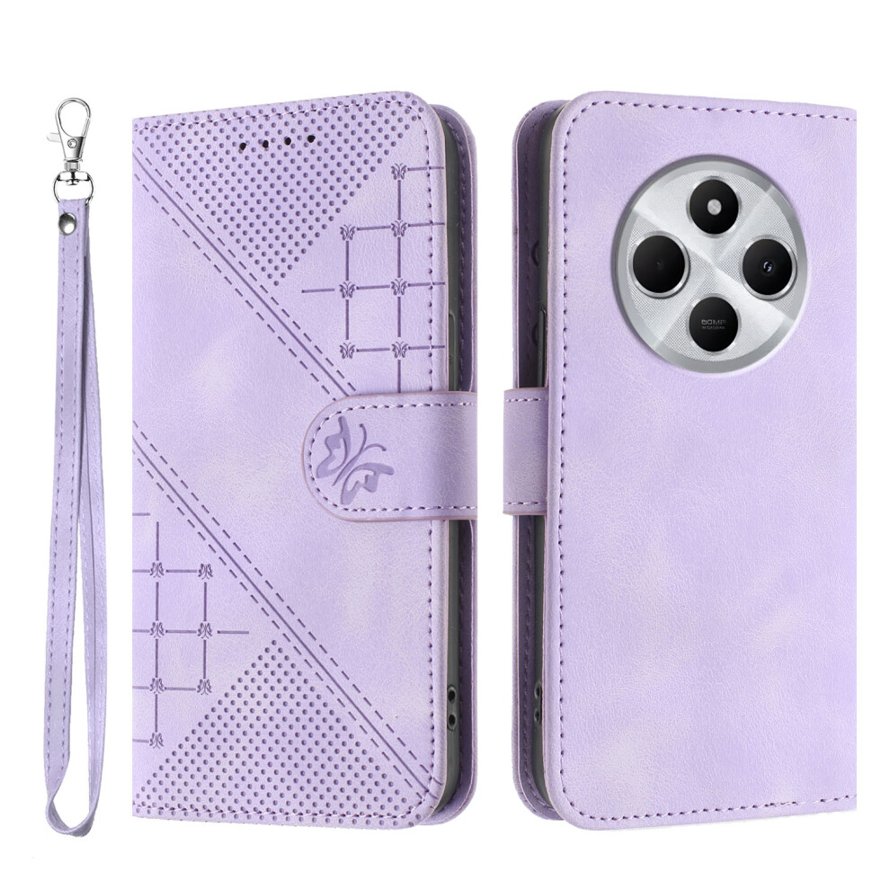 (Purple) For Xiaomi Poco C75 4G / Xiaomi Redmi A3 Pro 4G / Xiaomi Redmi A4 5G / Xiaomi Redmi 14R 5G / Xiaomi Redmi 14C 4G Leather Wallet C Purple 6914288851107