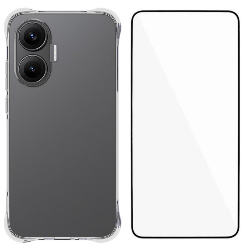 (Transparent) For Xiaomi Poco F7 5G / Redmi Turbo 4 Pro 5G Case Wanlonfeng Wl Series 2.0Mm Tpu Phone Cover With Tempered Glass Film 6914289718980