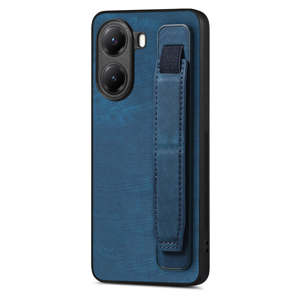 (Blue) For Xiaomi Poco X7 Pro 5G / Xiaomi Redmi Turbo 4 5G Case With Wristband Kickstand Leather + Tpu Phone Cover Blue 6914280713502