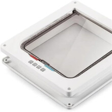 Safety Gate ABS Plastic Cat Flap Door For Dogs And Cats, 4Way Lock, Small Pet Puppy Kitten, White