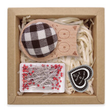 Hedgehog Pincushion And Butterfly Pin Set 100 Stainless-Coffee