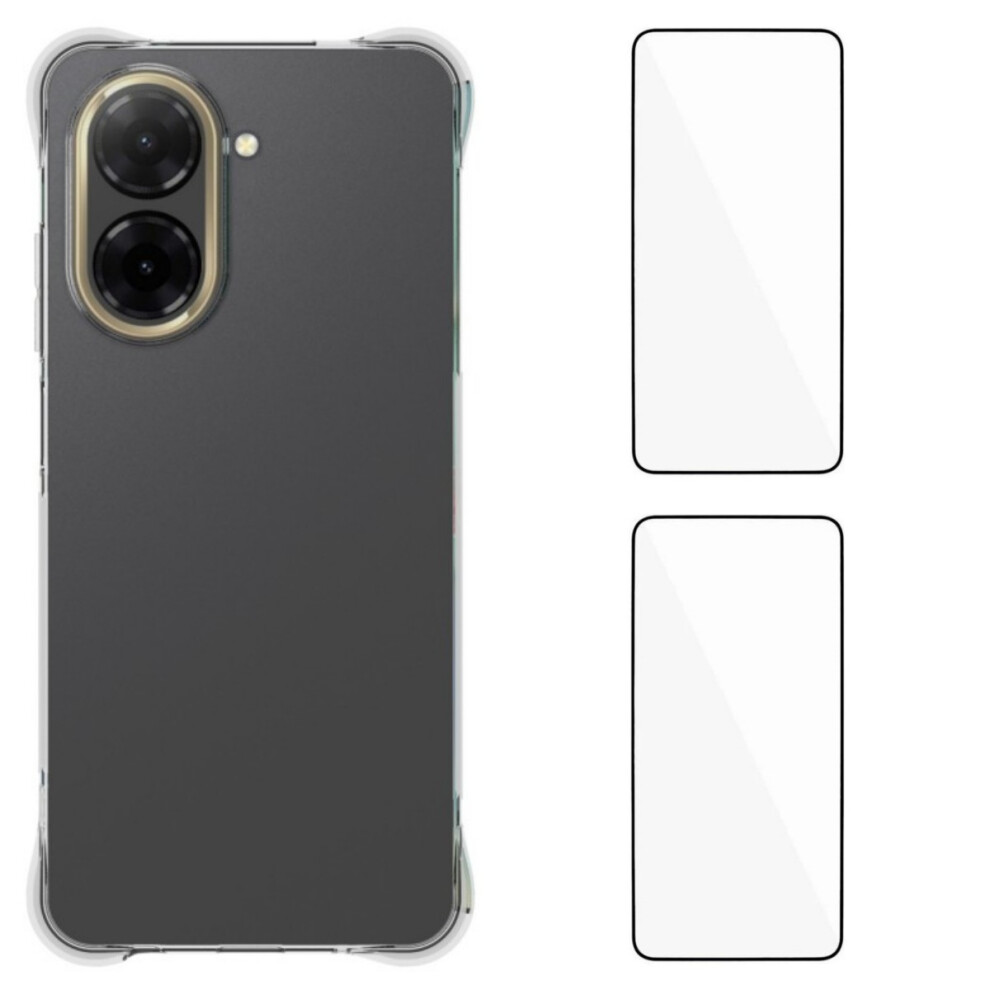 (Transparent) For Xiaomi Redmi A5 4G (171.7Mm) Tpu Case Wanlonfeng Wl2 Series 2.0Mm Phone Cover With 2Pcs Tempered Glass Films 6914283396931