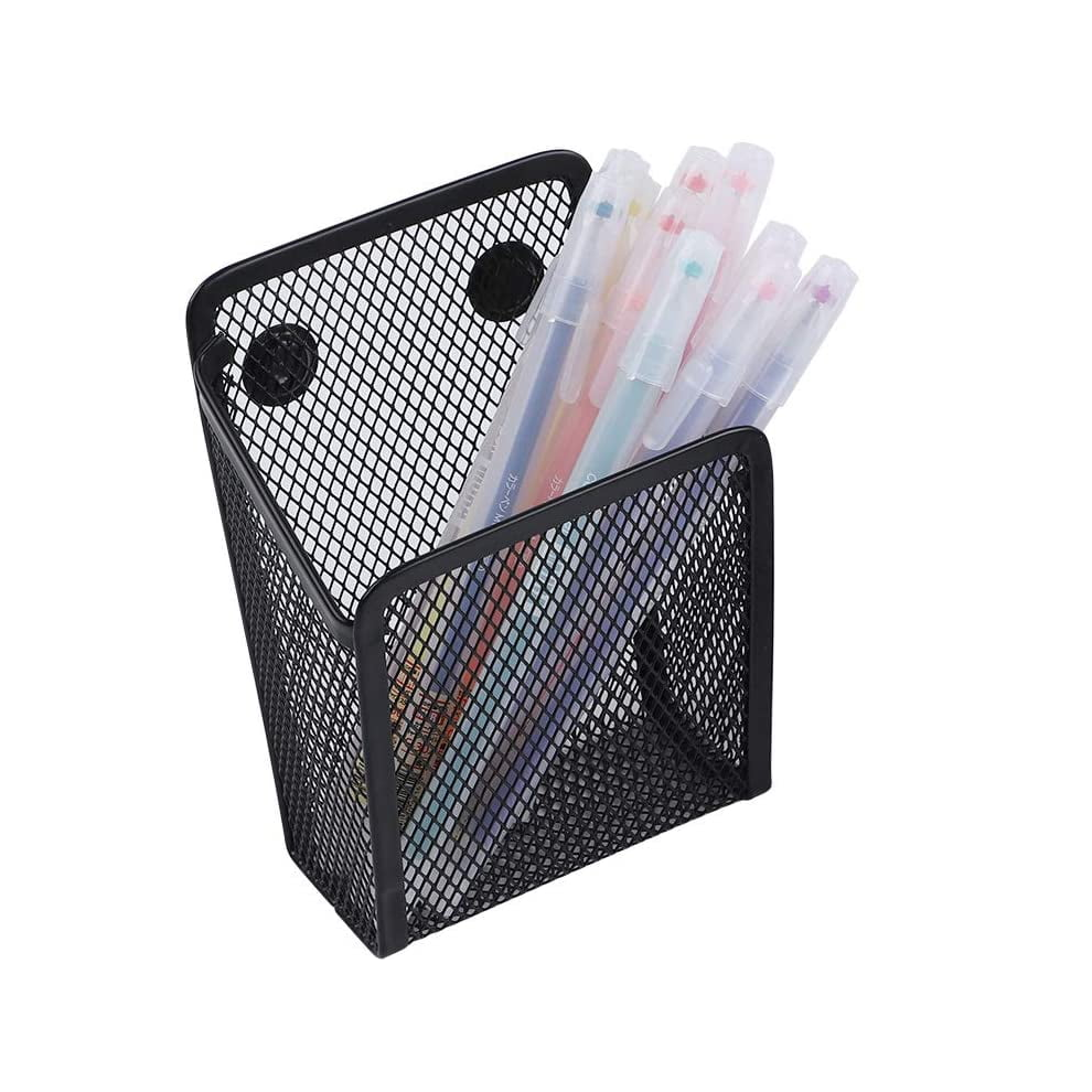 Magnetic Pen Organizer For Whiteboard, Premium Material Square Shape Mesh Marker Holder With Strong Magnets For Refrigerator And Locker, Multipurpose 9486358035900