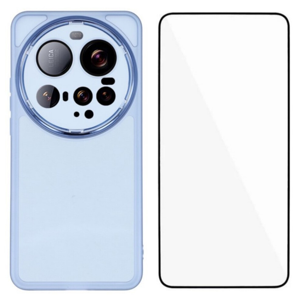 (Blue) For Xiaomi 15 Ultra Tpu Case Wanlonfeng Dksm Series Electroplated Frame Back Cover With Tempered Glass Blue 6914286494870