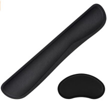 Set poggiapolsi ergonomico per tastiera del computer, con imbottitura in memory foam ultra spessa per sostenere mano e braccio, base antiscivolo per
