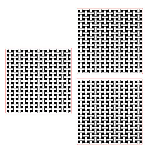 3 stuks 6 inch getextureerde embossingmap embossingsjablonen