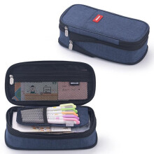 Astuccio trasformabile in tela, organizer per cancelleria deformabile di grande capacità con tasche a rete e scomparti per penne per scuola, ufficio