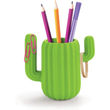 Organizzatore da scrivania a forma di cactus per archiviazione multifunzionale, regalo squisito con grazioso portapenne e portamatite dal design