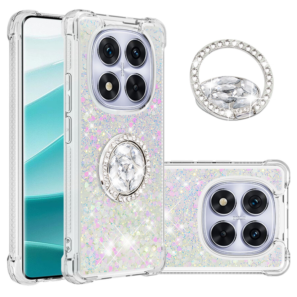 (Laser / Hearts) For Xiaomi Redmi Note 14 Pro+ 5G Tpu Case With Kickstand Quicksand Shockproof Cover 6914283080700
