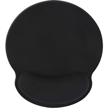Mousepad ergonômico com apoio para pulso, suporte em espuma viscoelástica para digitação confortável, superfície lisa e base de borracha