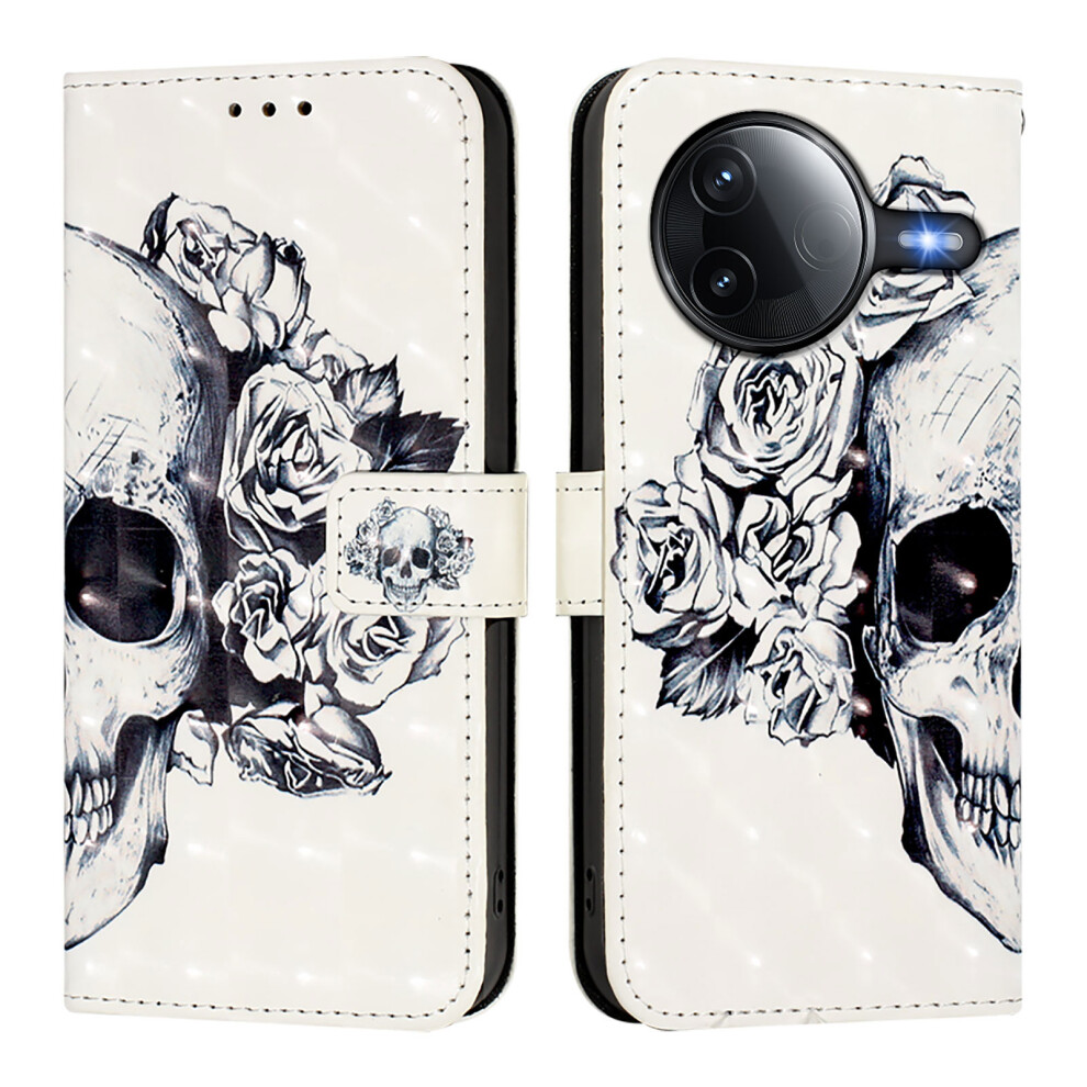 (Skull) For Xiaomi Poco F7 Ultra 5G / Xiaomi Redmi K80 5G / Xiaomi Redmi K80 Pro 5G / Xiaomi Poco F7 Pro 5G Leather Case Pattern Printing 6914289928402