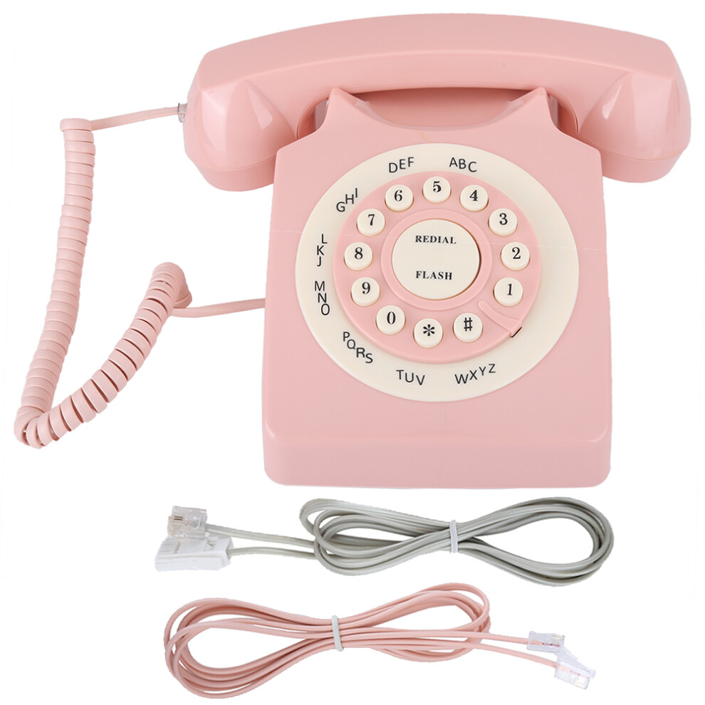 Old Fashioned Desk Phone With Clear Sound, Retro Telephone Featuring Push Button Dialing And Adjustable Ringer Volume, Classic Landline Telephone With 9416038601293